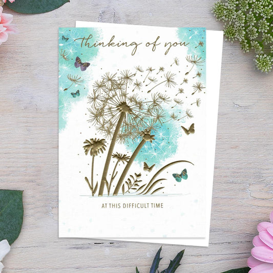 Thinking Of You Golden Dandelions Card Front Image