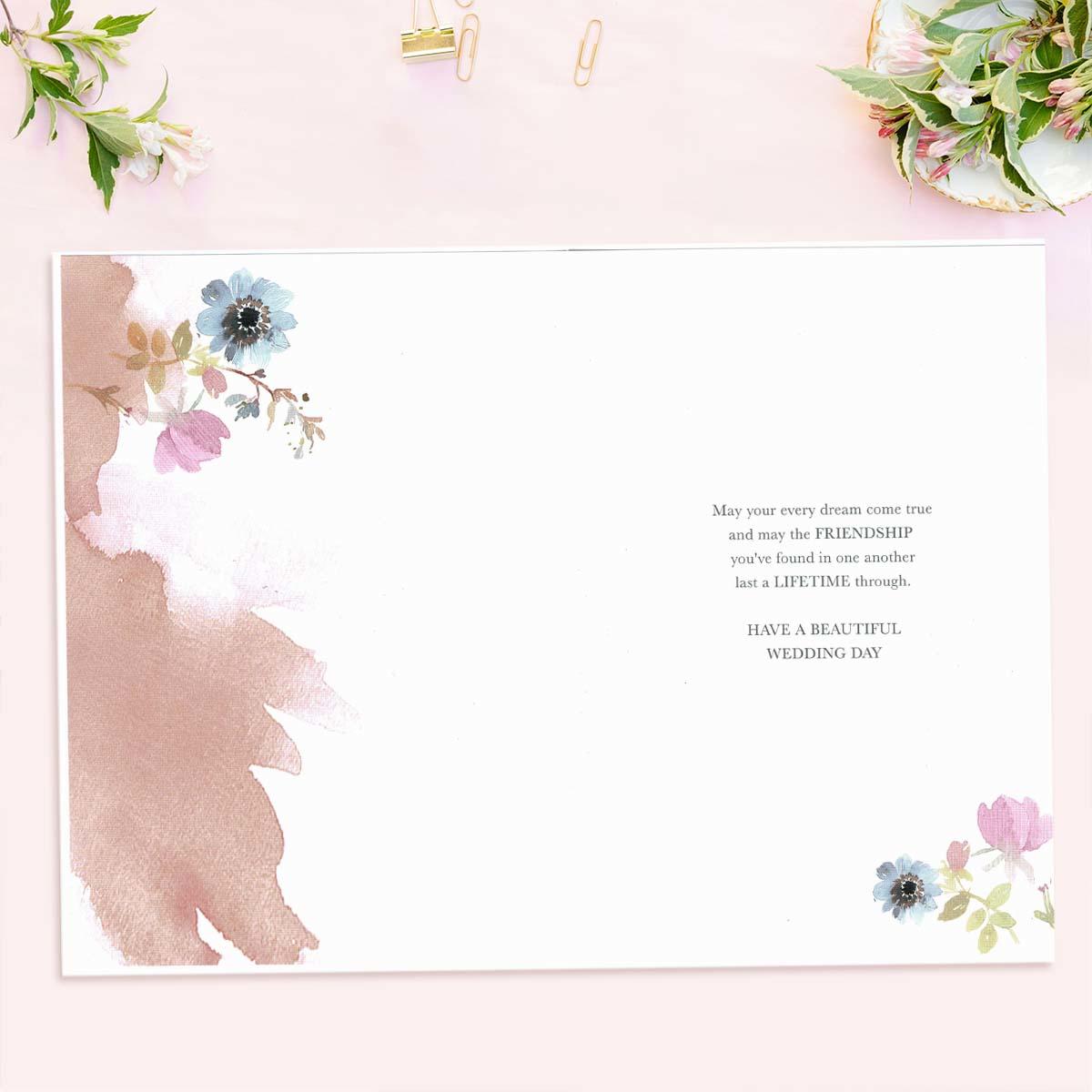 Inside with colour insert and verse