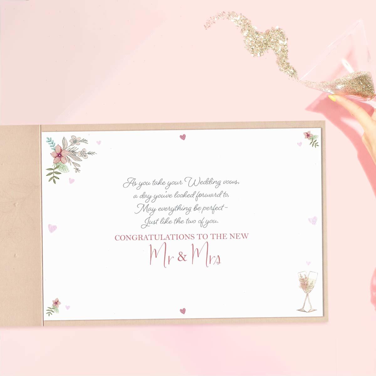 Inside with colour print and heartfelt words