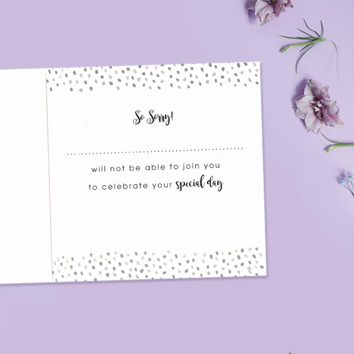 Inside with greeting