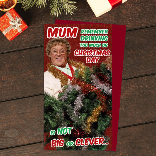 Mrs Browns Boys Christmas Card Alongside Its Red Envelope