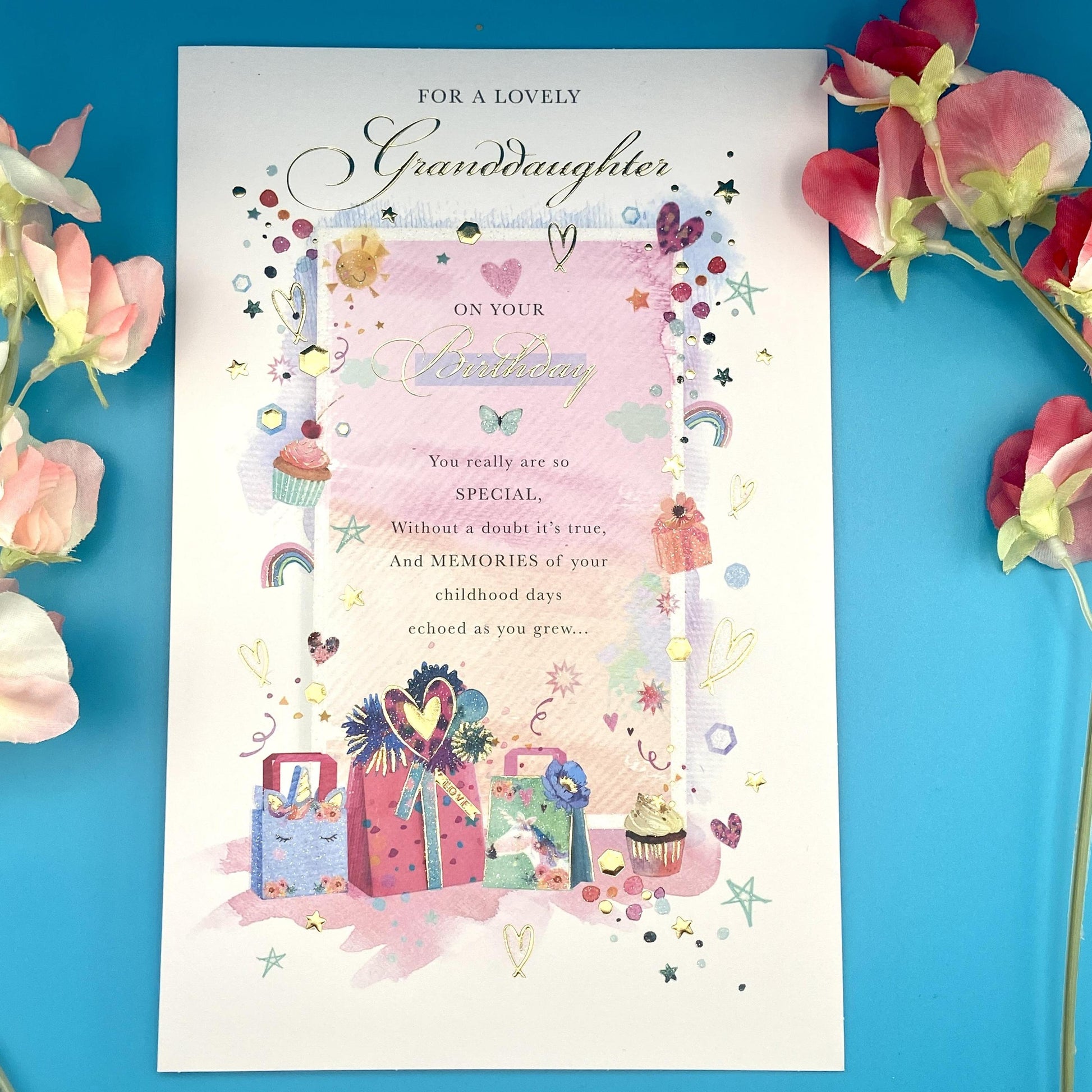 Eloquence - Lovely Granddaughter Birthday Large Card Front Image