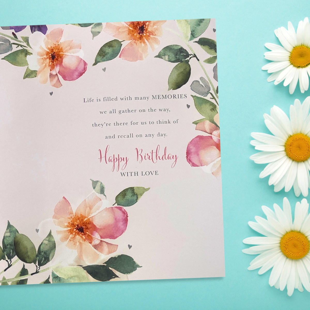 Inside with colour insert and verse