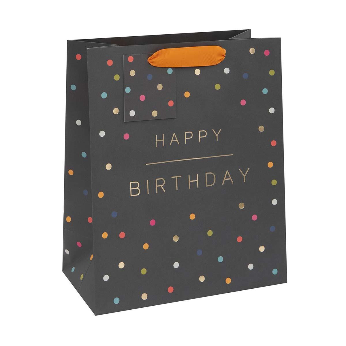 Birthday Spots Large Gift Bag Displayed In Full