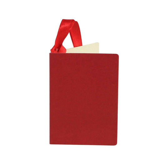 Single Red Gift Tag Displayed In Full