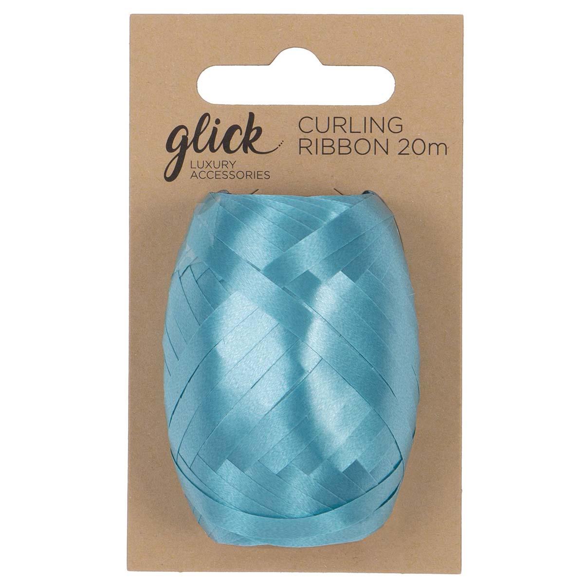 Kop Of Aqua Curling Ribbon Displayed In Full