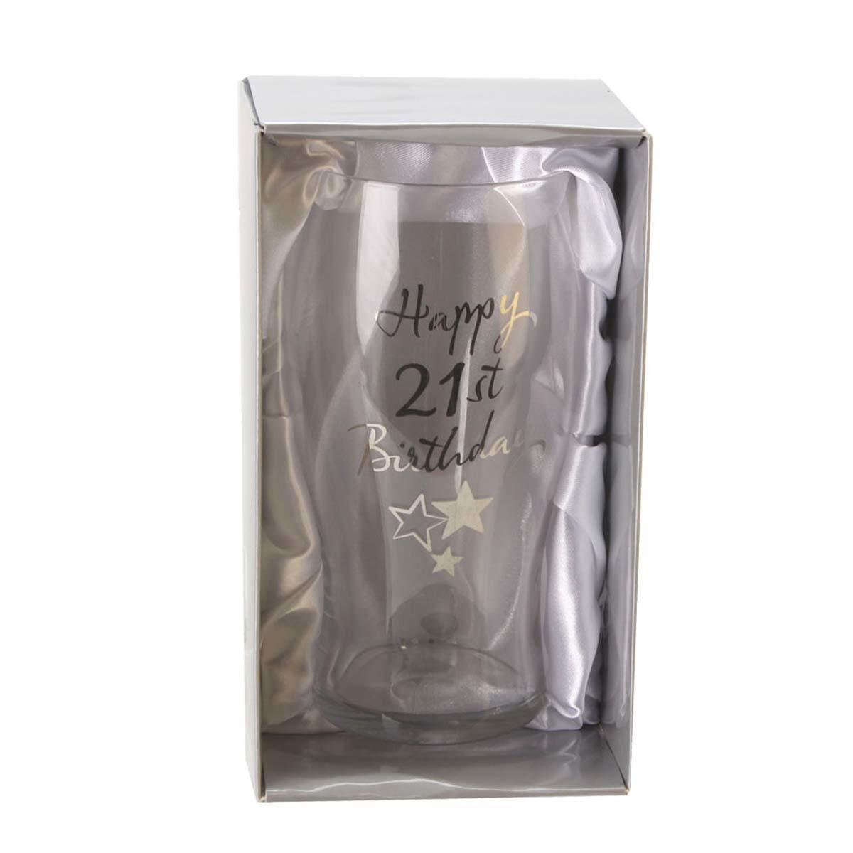 21st Pint Glass Displayed In Gift Box