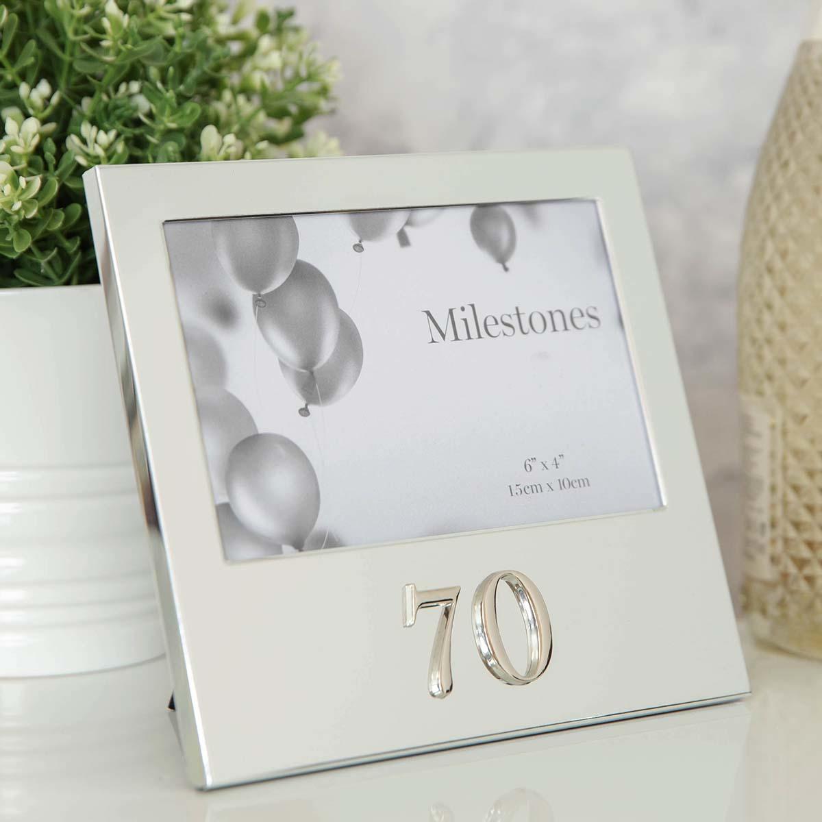 Age 70 Picture Frame Displayed In Full