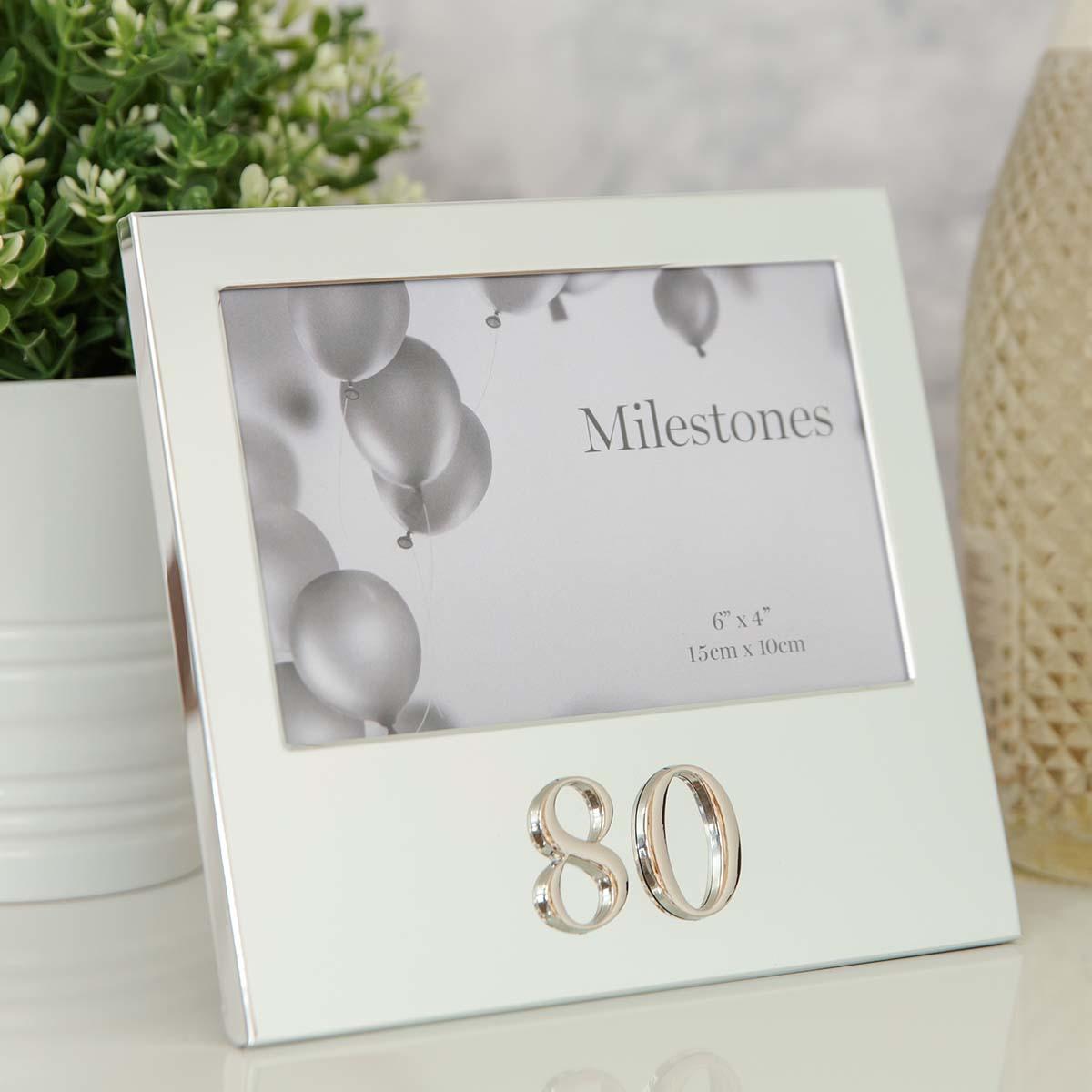 Age 80 Picture Frame Displayed In Full