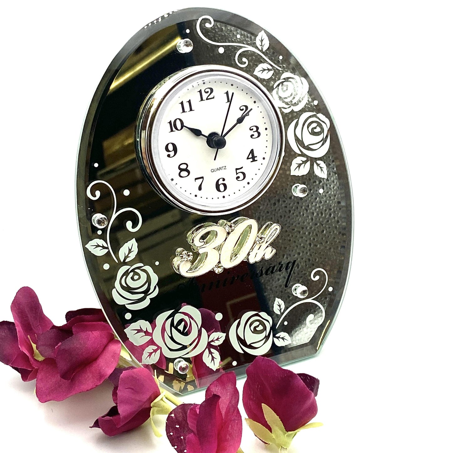 30th Anniversary Clock Displayed Forward Facing
