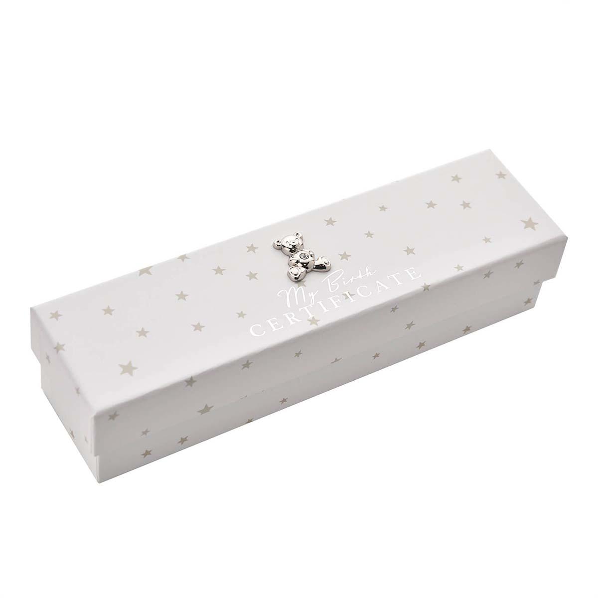 White Certificate Box Displayed In Full