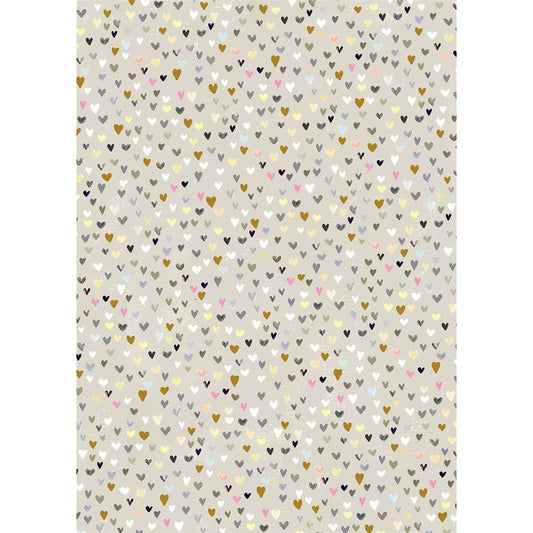 Image Showing Ditzy Hearts Wrapping Paper Displayed