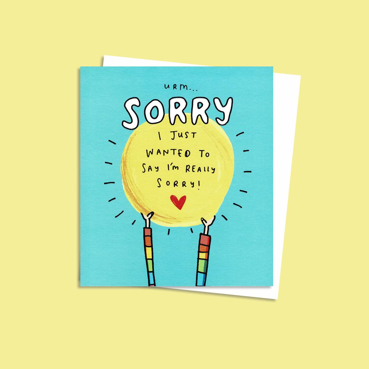 Sorry Greeting Card Displayed Alongside Its Envelope