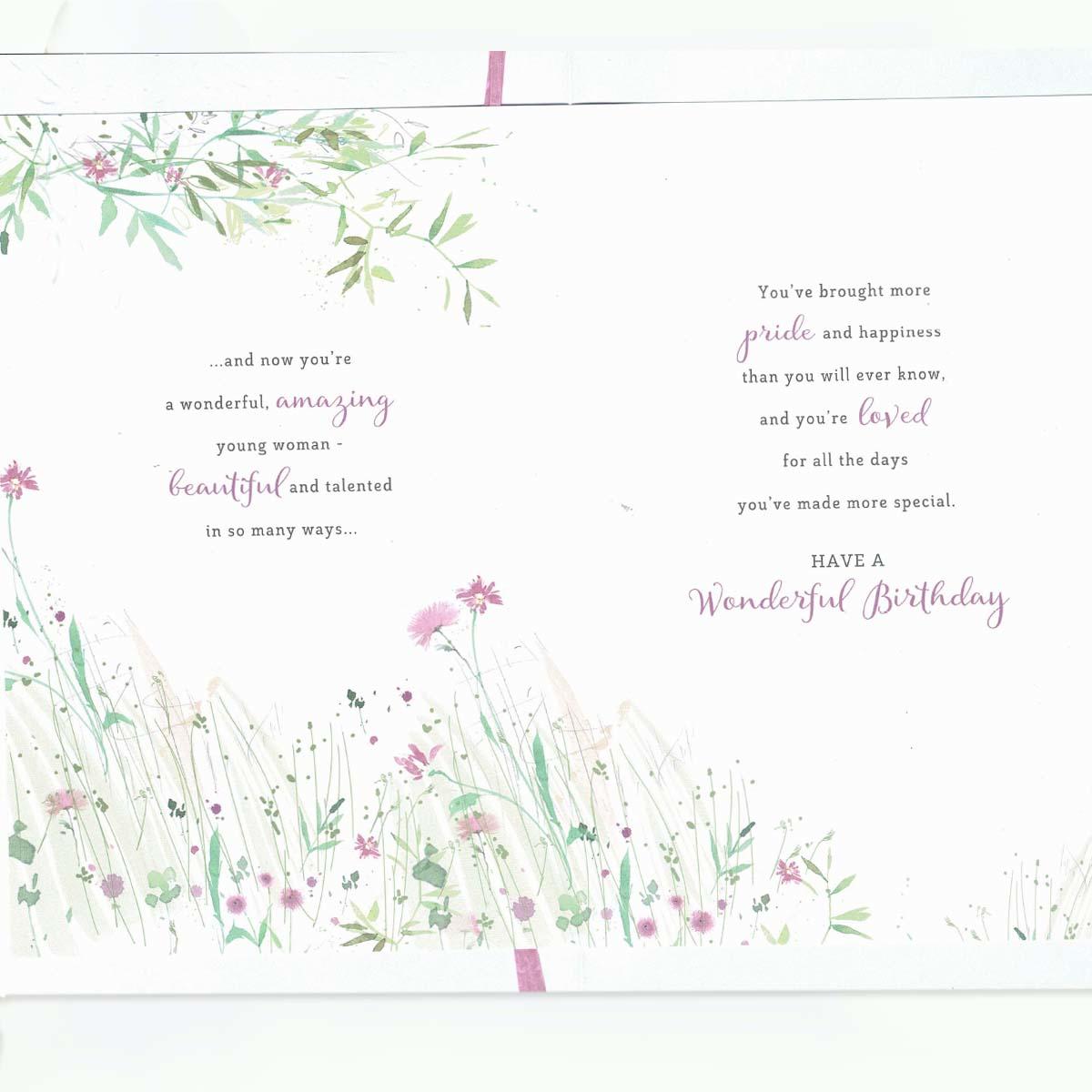 Inside with colour insert and heartfelt words