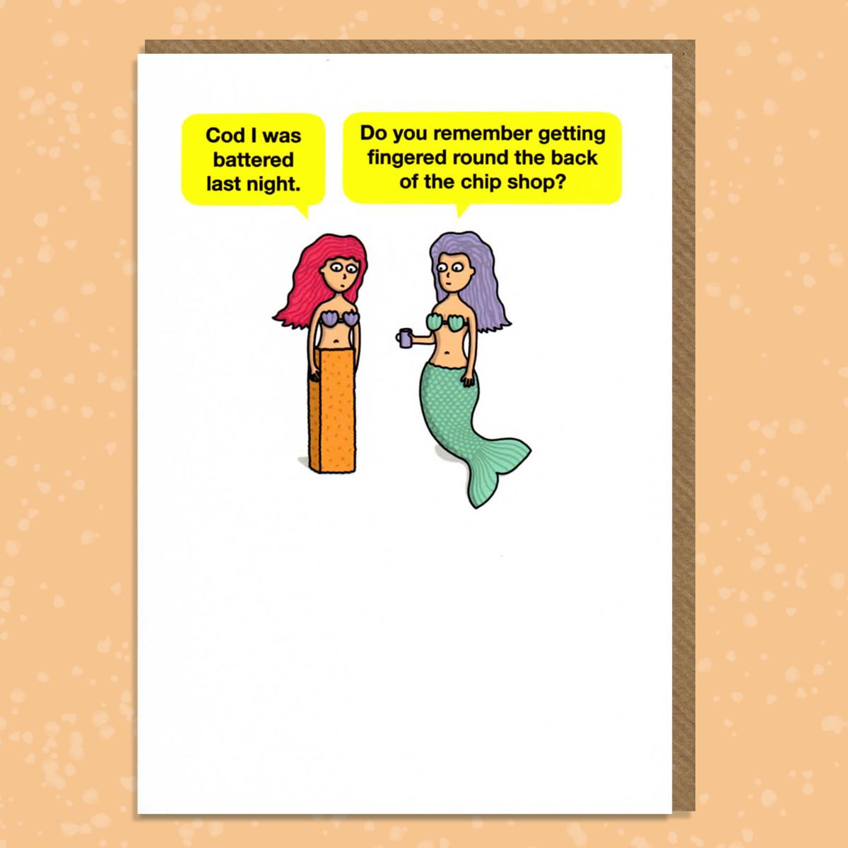 Rude Funny Card Sitting On The Shelf