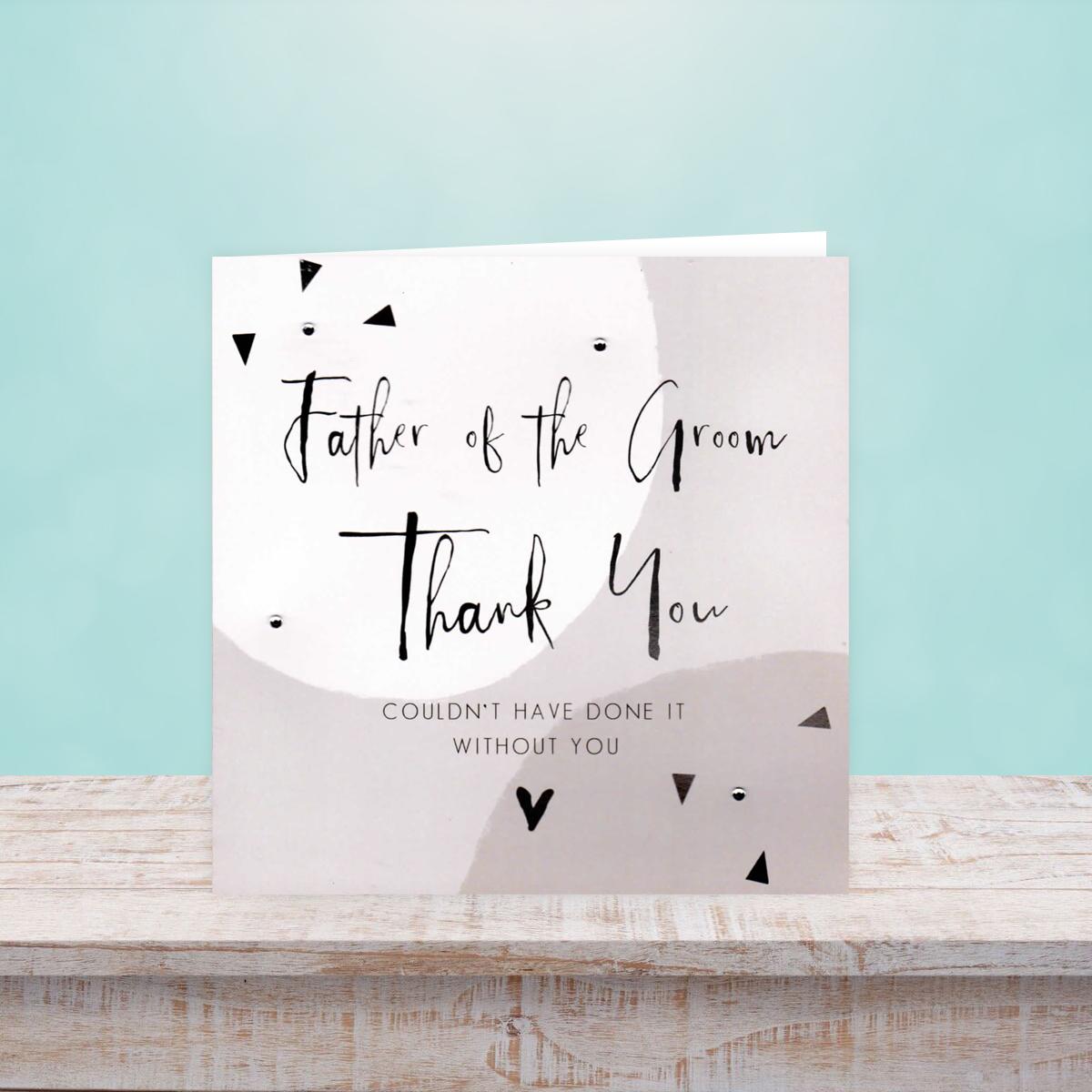 Father Of The Bride Wedding Card Sat On A Display Shelf