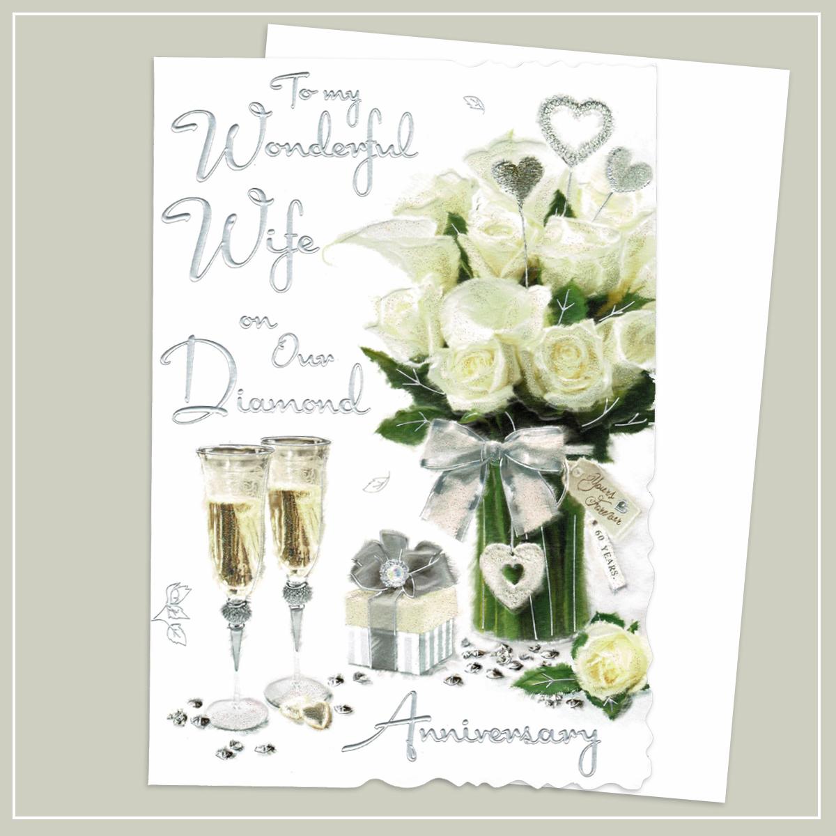 Wife On Our Silver Anniversary Card Alongside Its White Envelope