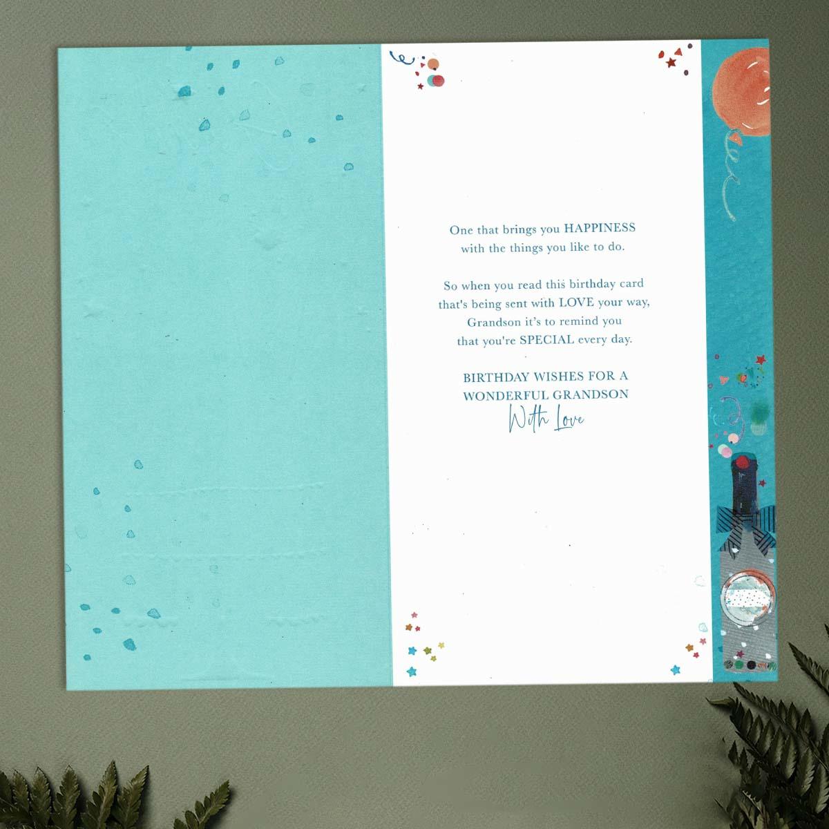 Inside with colour print and heartfelt words