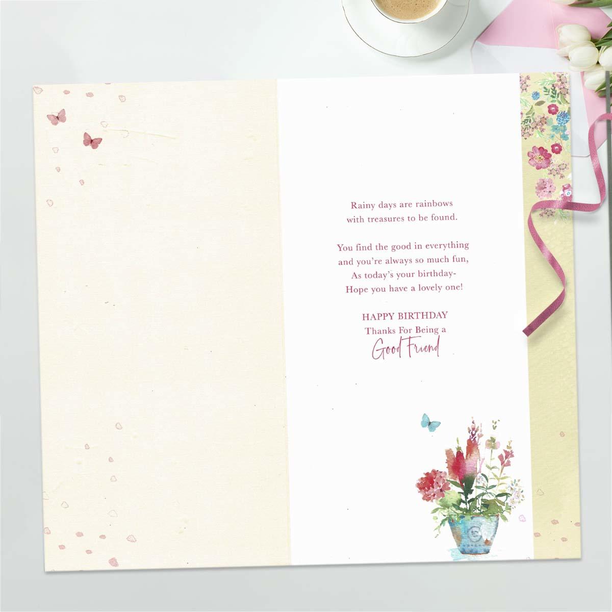 Inside with colour print and verse