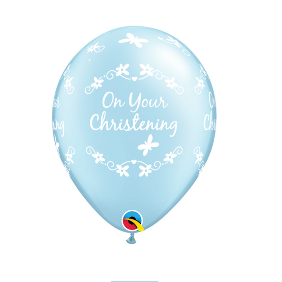 Qualatex Balloons - 6 x Christening Blue Latex