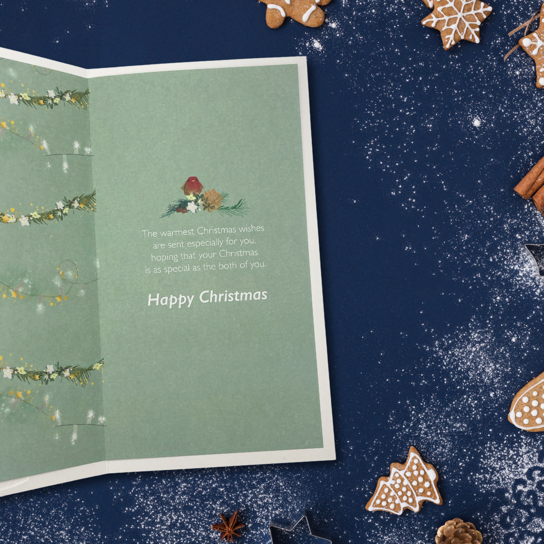 Special Couple Christmas Card - Make Your Wish Tree