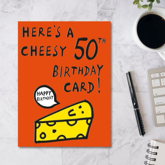 50th Birthday Card - Earlybird Cheesy Birthday