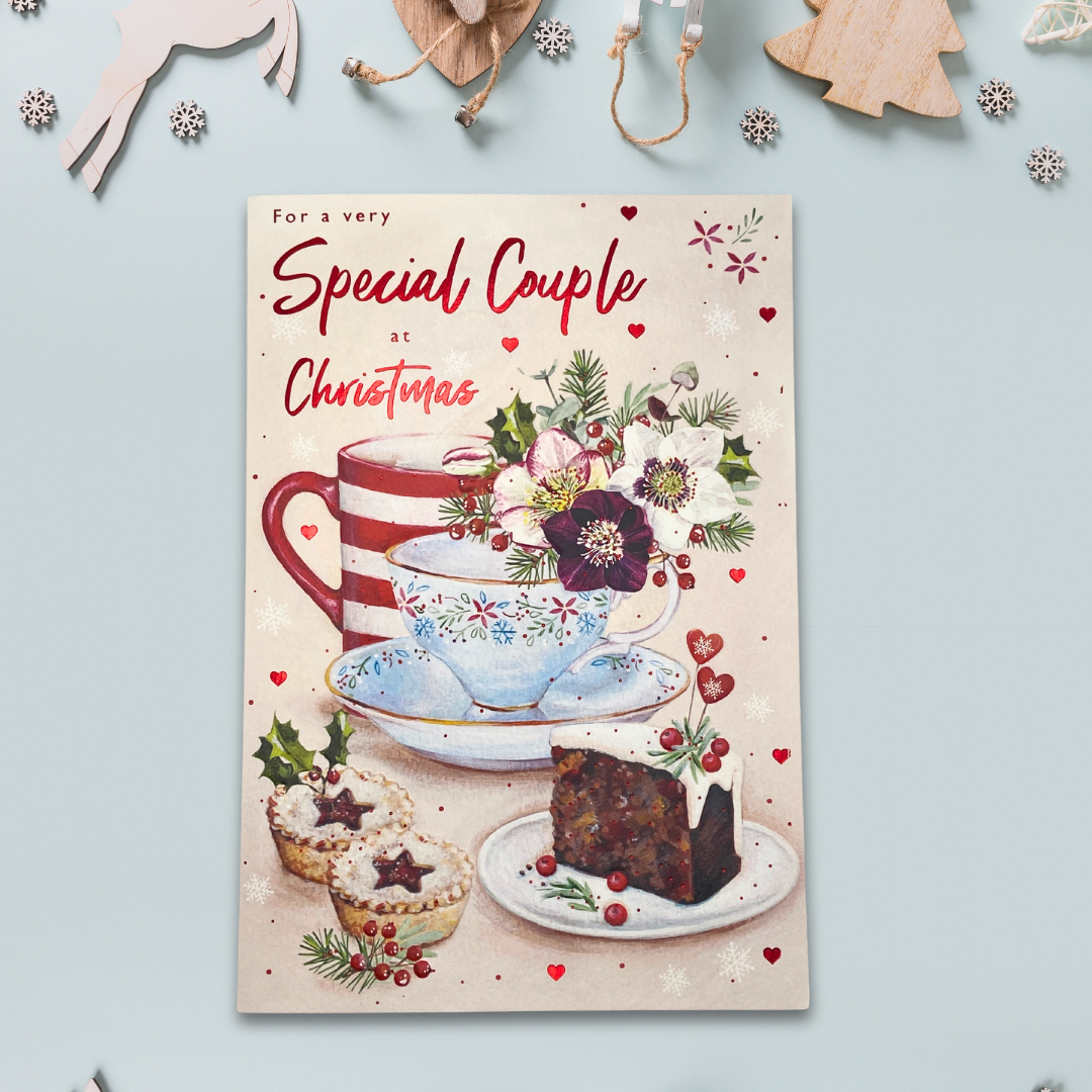 Special Couple Christmas Card - Just For You Tea & Cake