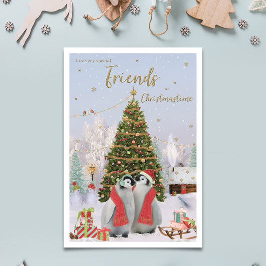 Friends Christmas Card - Essence Penguins