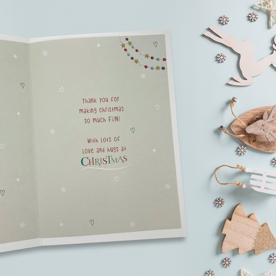 Mummy & Daddy Christmas Card - Barley Bear Crackers