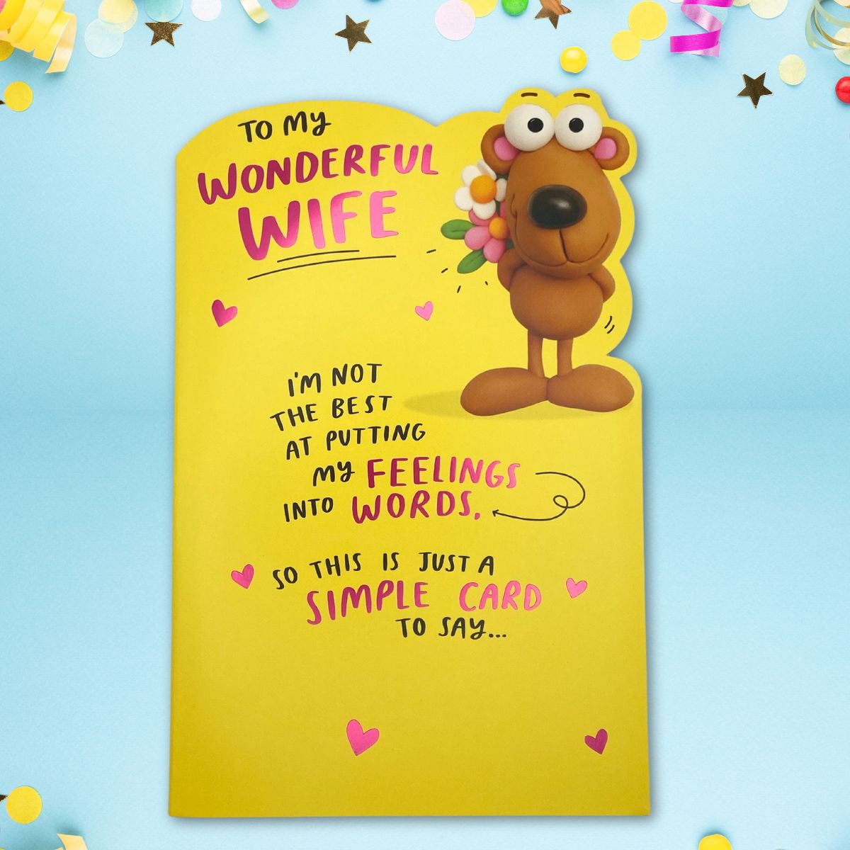 Wife Birthday Card - Pop Up Flowers