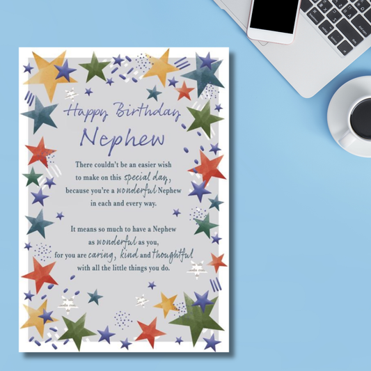 Nephew Birthday Card - Most Especially For You