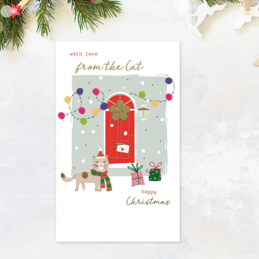 From The Cat Christmas Card - Sabina Front Door & Gifts