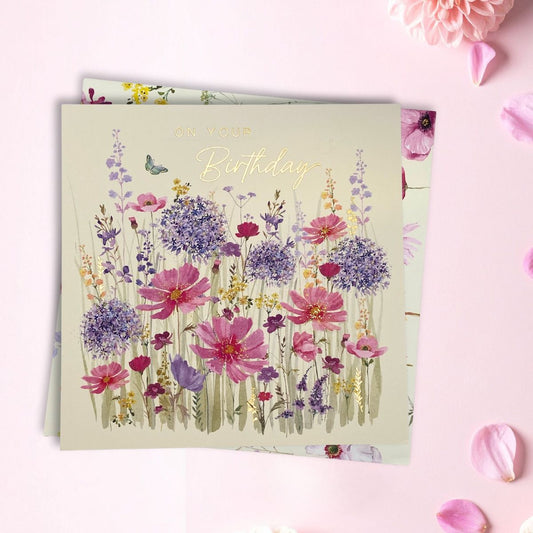 Blooming Birthday Card - Alliums