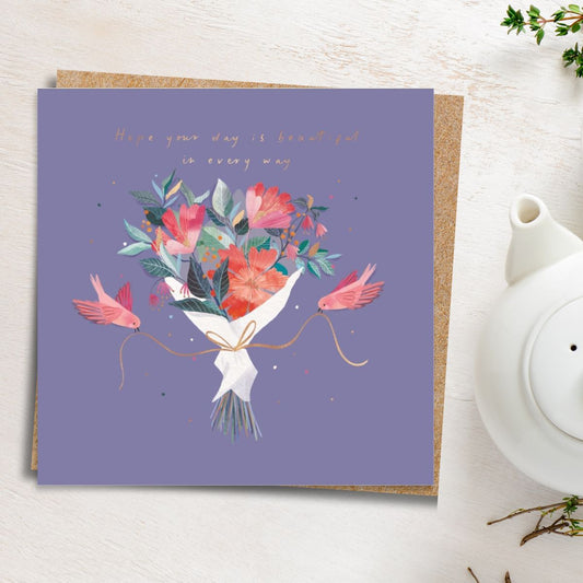 Big World Little Things Birthday Card - Bird Bouquet