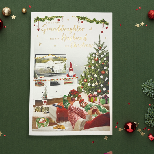 Granddaughter & Husband Christmas Card - Essence Movie Time