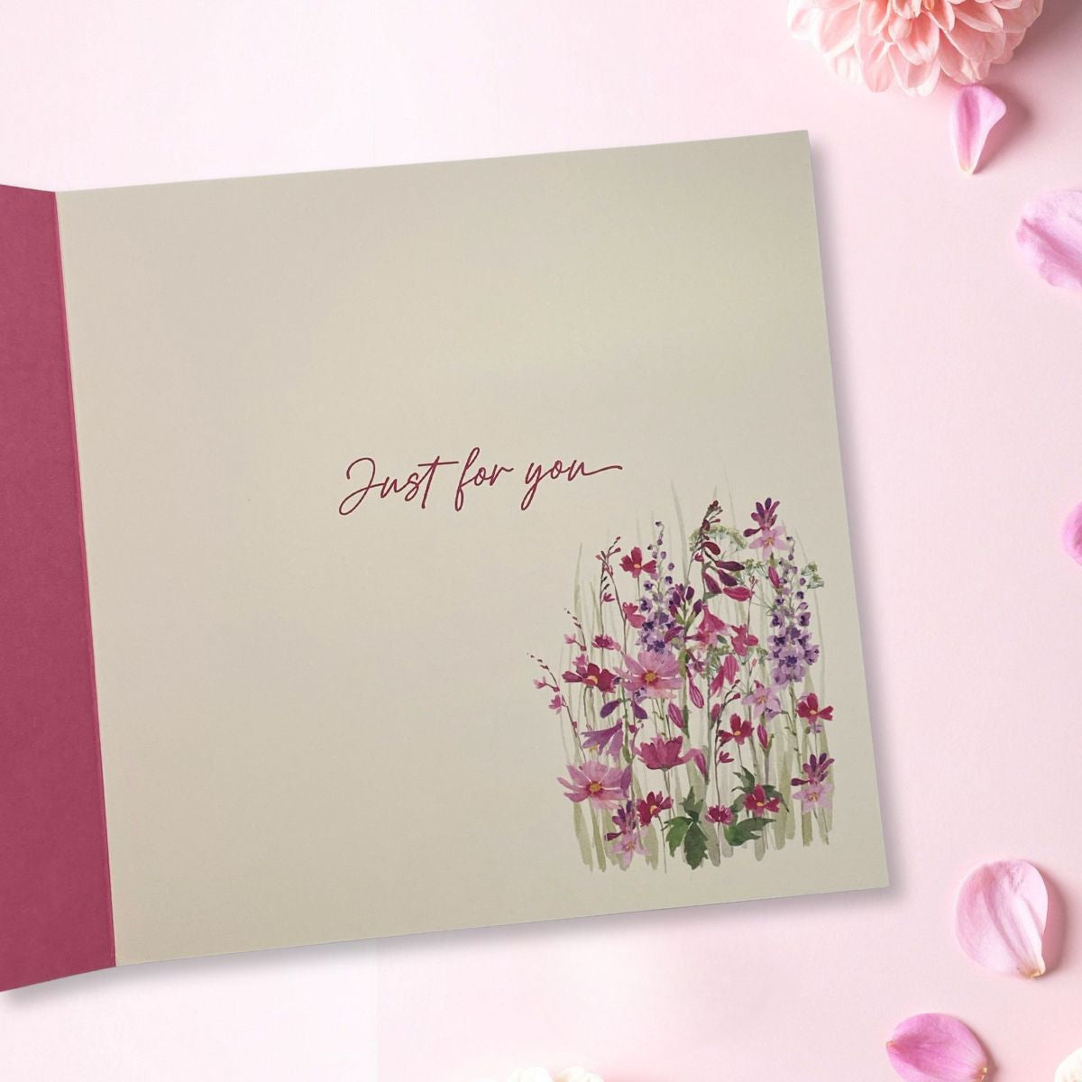 Blooming Birthday Card - Pink & Purple Flowers
