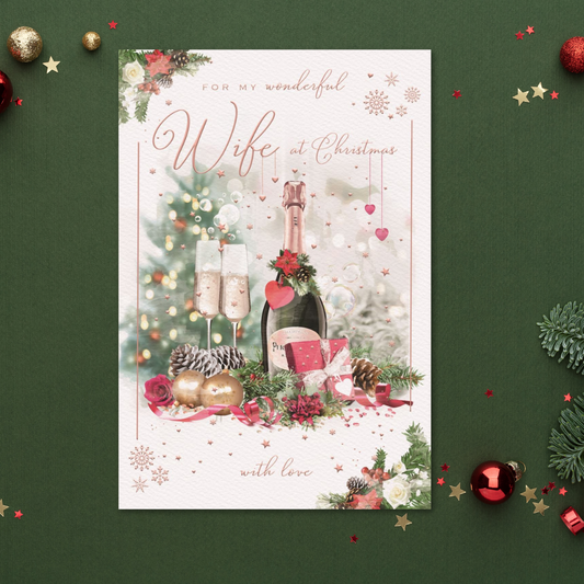 Wife Christmas Card - Brighstone Champagne & Gifts