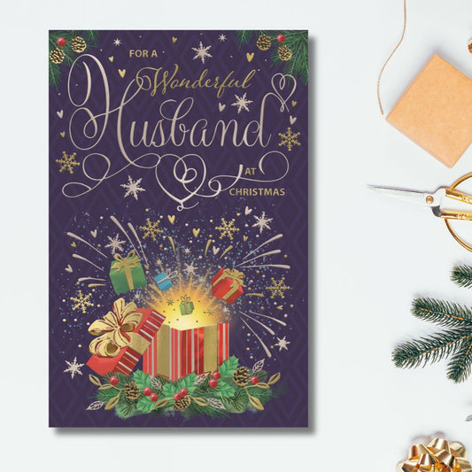 Husband Large Christmas Card - Luxury Gifts