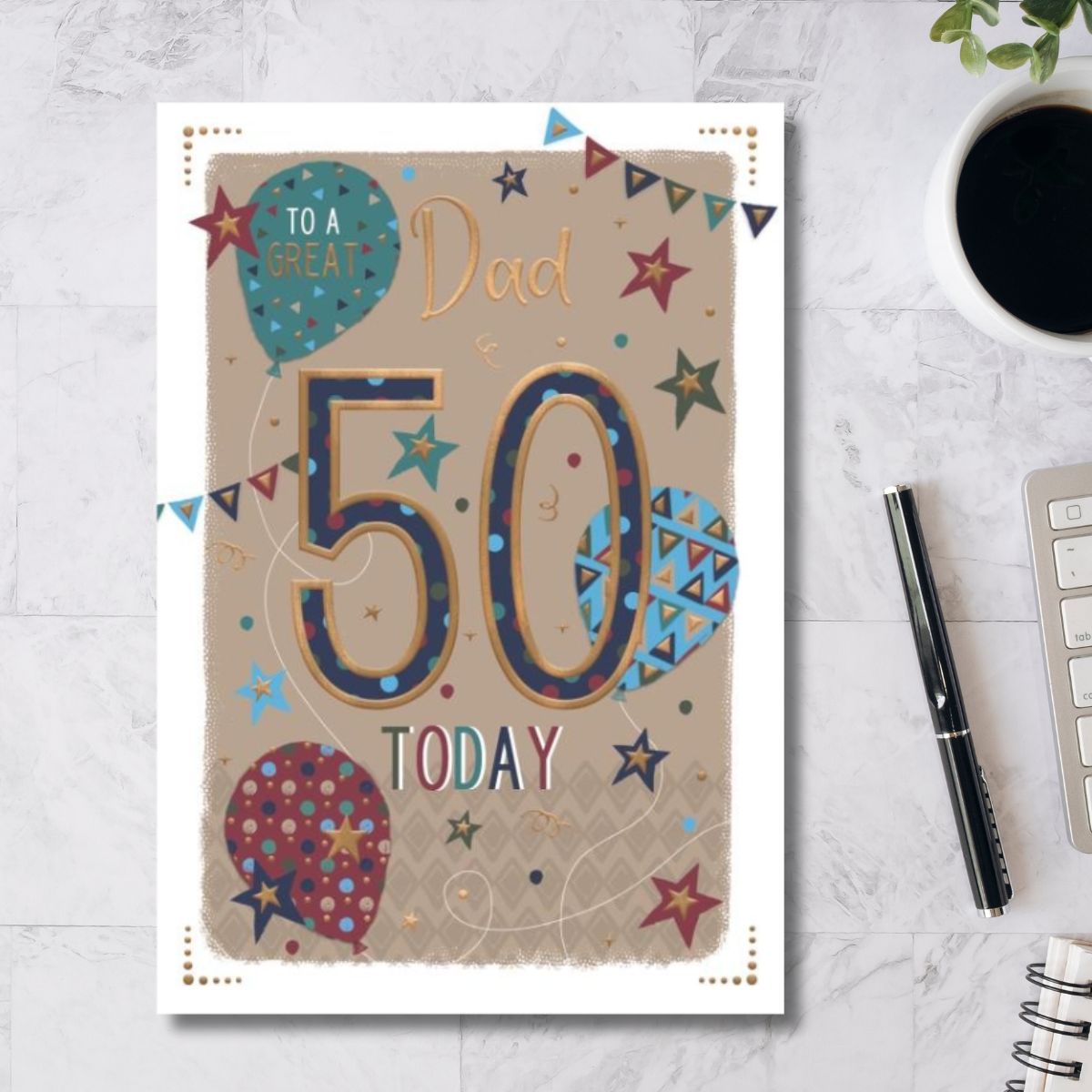 Dad 50th Birthday Card - Pavillion Cake