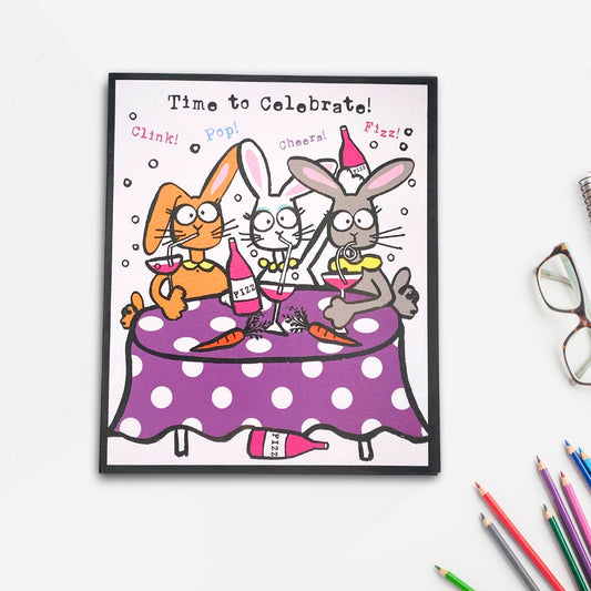 Doodle Birthday Card - Time To Celebrate!