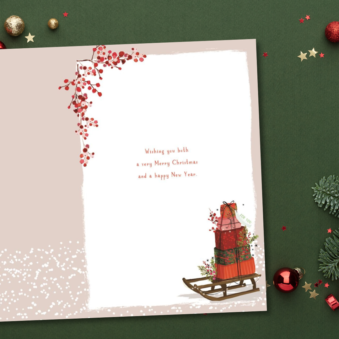 Son & Daughter-In-Law Christmas Card - Skylight Sleigh & Gifts