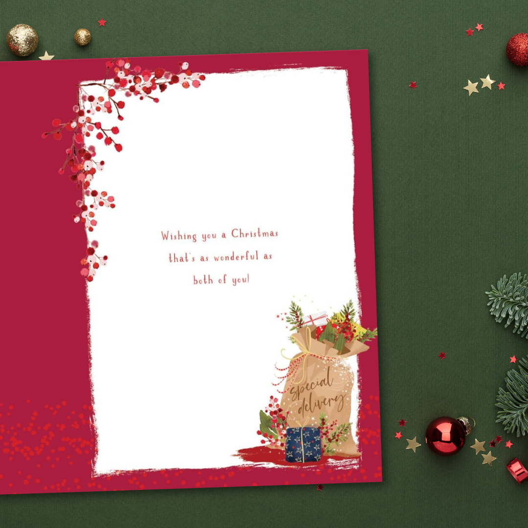 Auntie & Uncle Christmas Card - Skylight Special Delivery