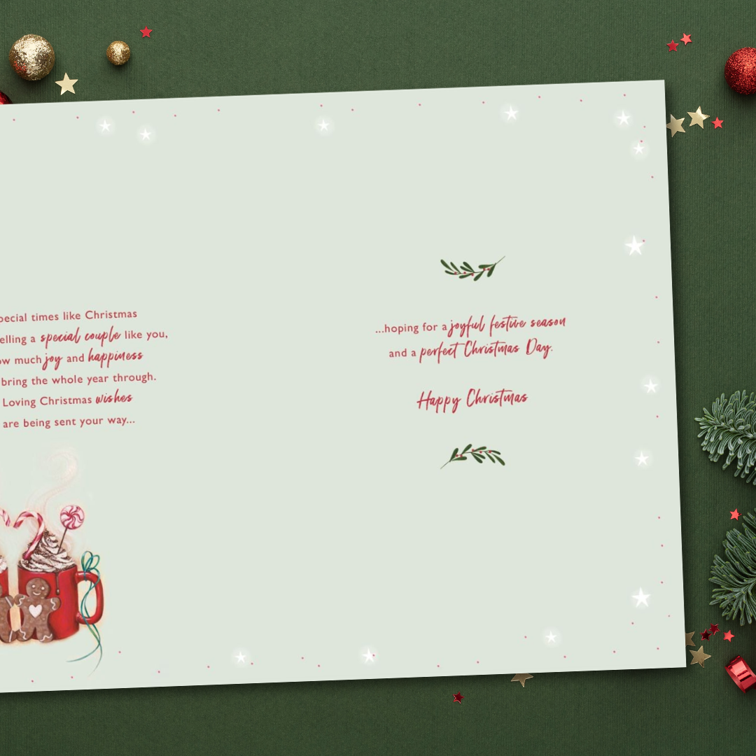 Daughter & Partner Christmas Card - Just For You Hot Chocolates