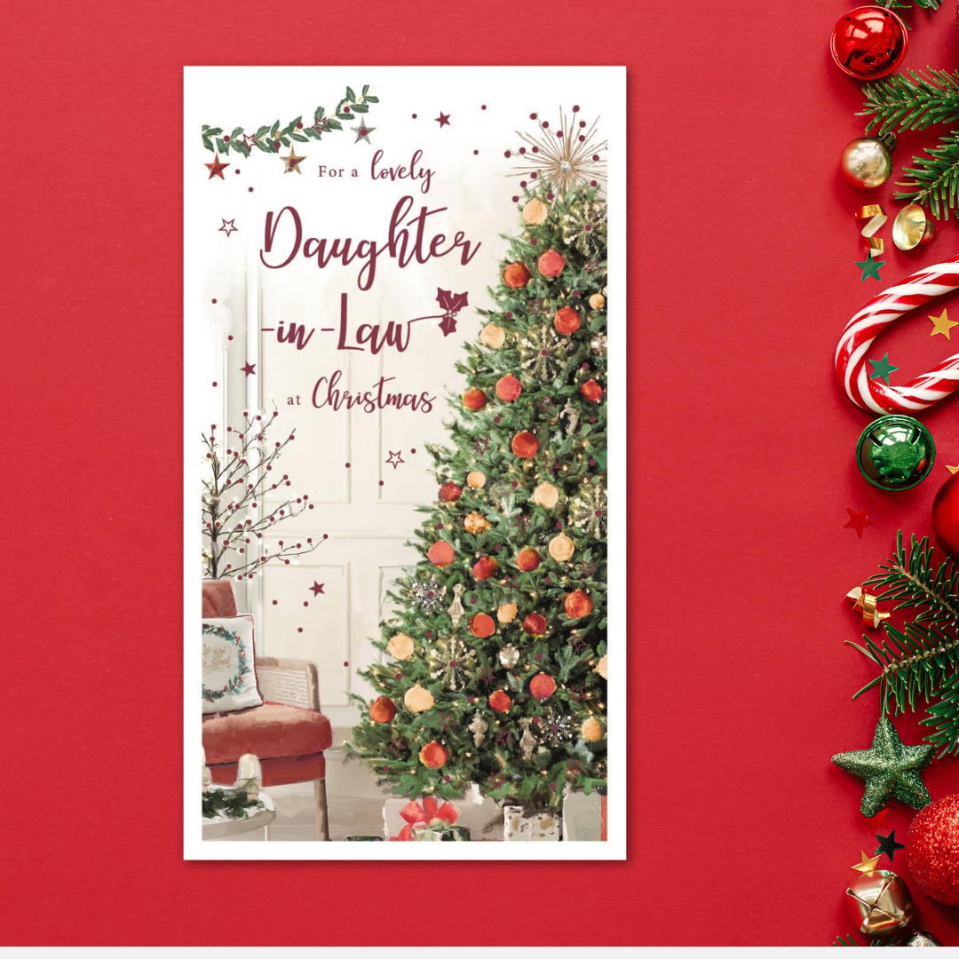 Daughter-In-Law Christmas Card - Essence Decorated Tree