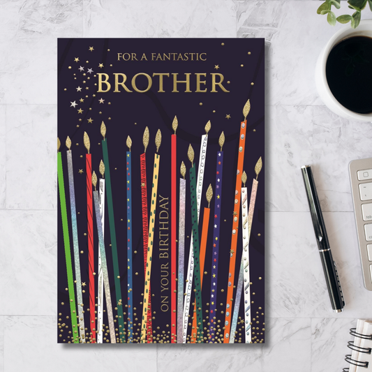 Brother Birthday Card - Joy Candles