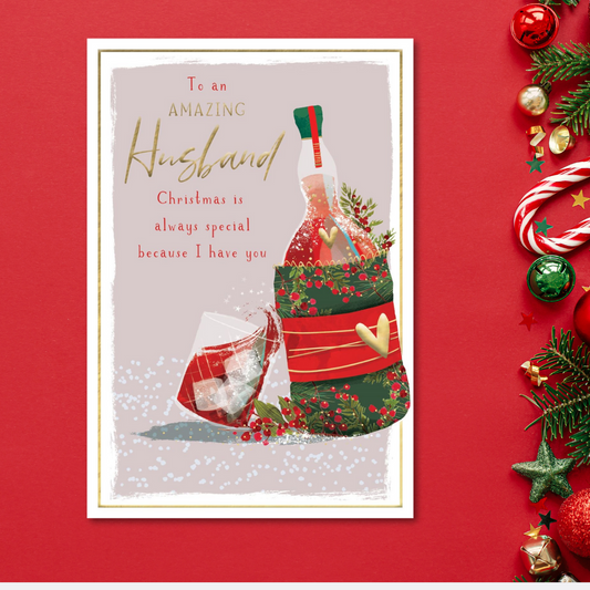 Husband Christmas Card - Skylight Whisky & Ice