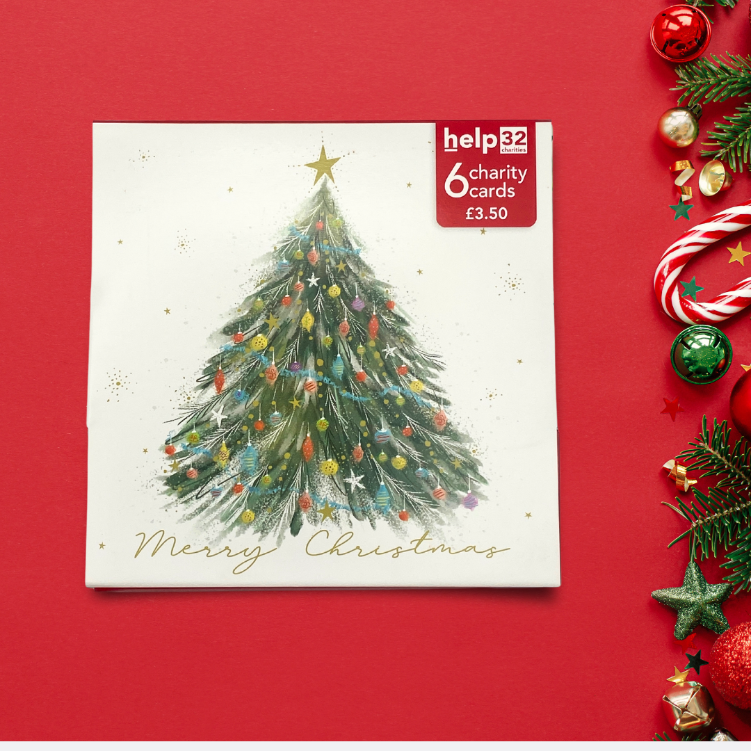 Charity Christmas Cards - 6 x Christmas Tree