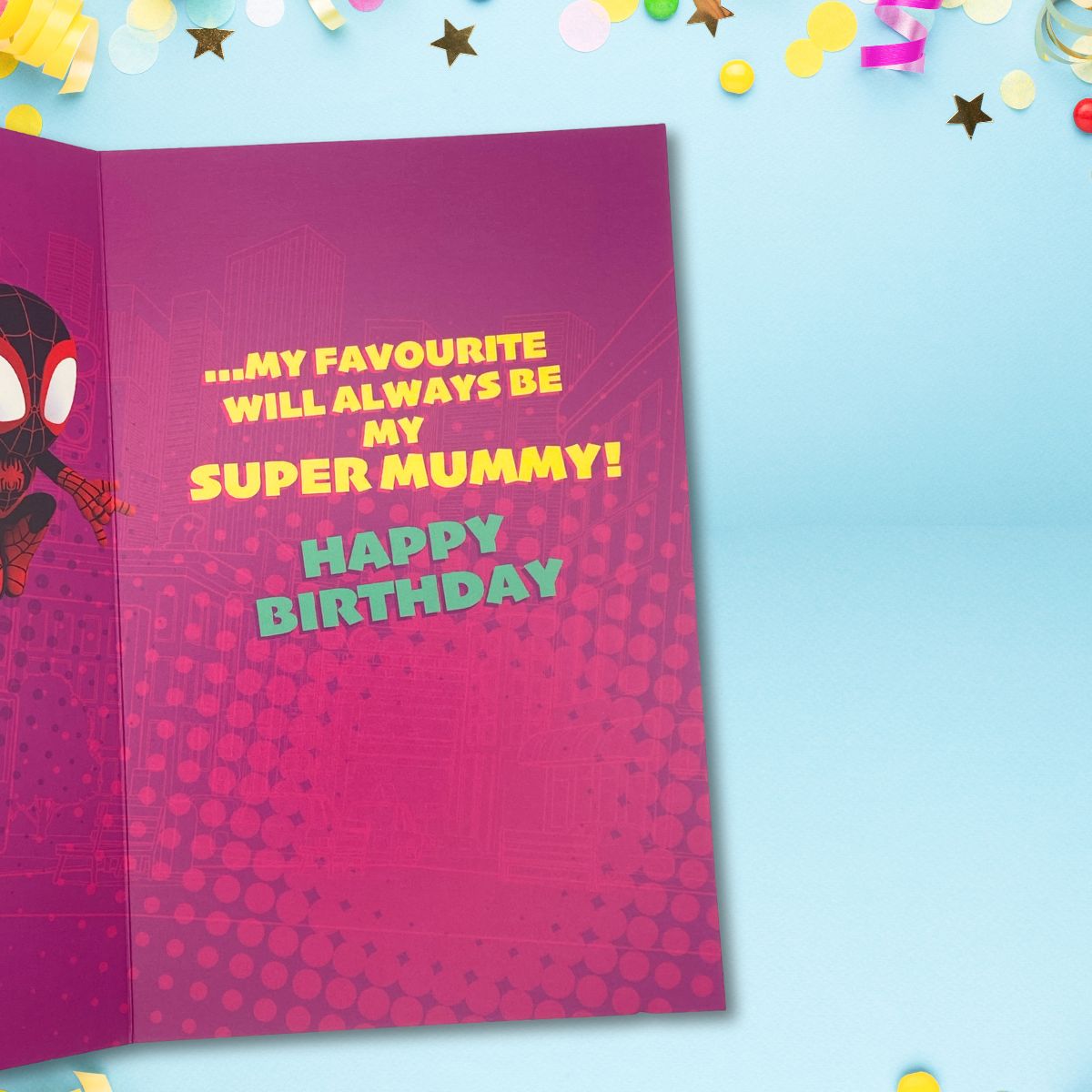 Mummy Birthday Card - Spiderman From Web-Slinger