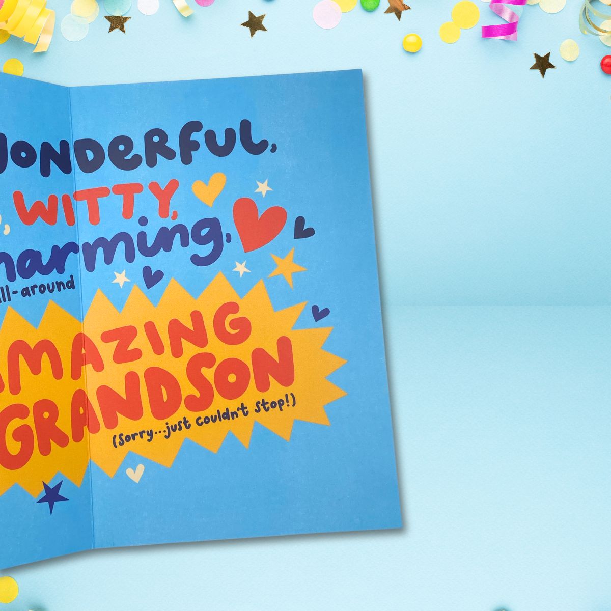 Grandson Birthday Card - Mushy, Gushy Card