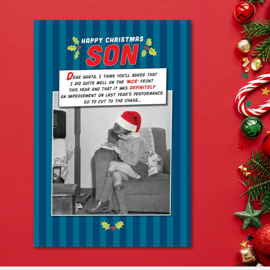 Son Christmas Card - Not Now Jeff Humour